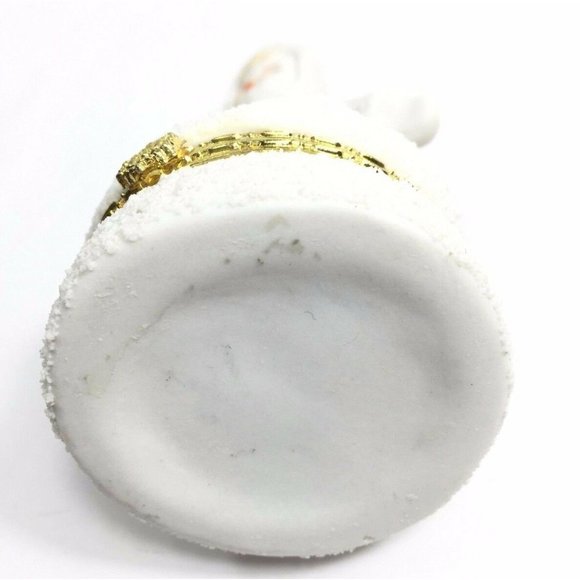 Trinket Box Porcelain Hinged Little Girl in Snow Suit Unmarked - Picture 4 of 7
